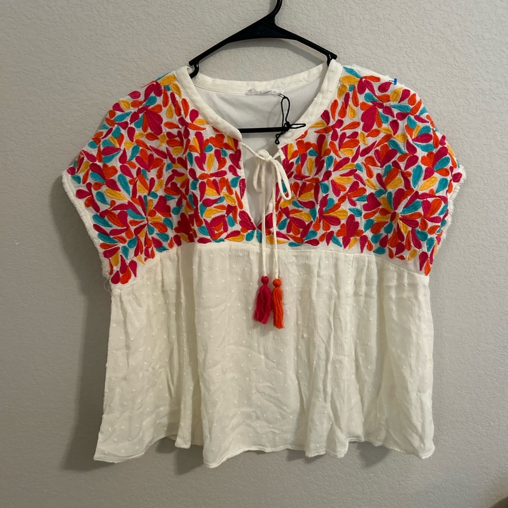 THML embroidered  blouse  Medium